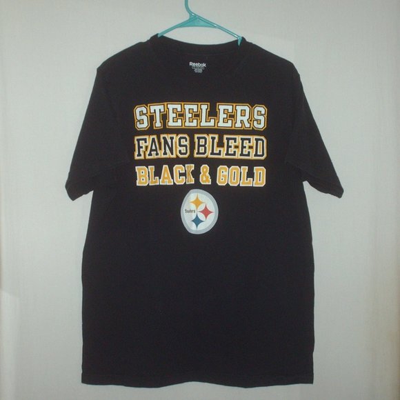 Pittsburgh Steelers Bleed Black & Gold T-shirt - new - size large - Picture 1 of 4